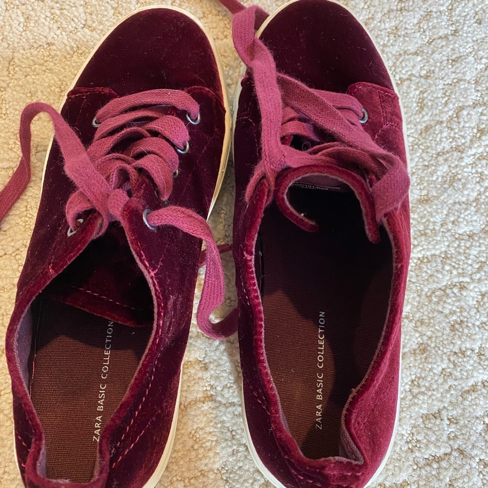 Red Velvet Zara Sneakers View 5